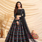 Sizzling Black Tafetta Silk Lehenga - Rajwada