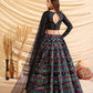 Sizzling Black Tafetta Silk Lehenga - Rajwada