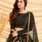 Sizzling Black Tafetta Silk Lehenga Set - Rajwada