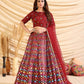 Sizzling Maroon Tafetta Silk Lehenga Set - Rajwada
