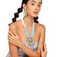 Sky blue gorgeous pendant necklace set for women - Rajwada