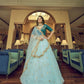 Sky Blue Heavy Net Designer Lehenga Choli - Rajwada