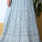 Sky Blue Sequins Georgette Lehenga Set - Rajwada