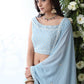 Sky Blue Sequins Georgette Lehenga Set - Rajwada