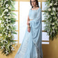 Sky Blue Sequins Georgette Lehenga Set - Rajwada