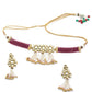 Sober Maroon Choker Set - Rajwada