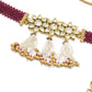 Sober Maroon Choker Set - Rajwada