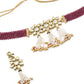 Sober Maroon Choker Set - Rajwada