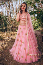 Soft Net Pink Lehenga - Rajwada