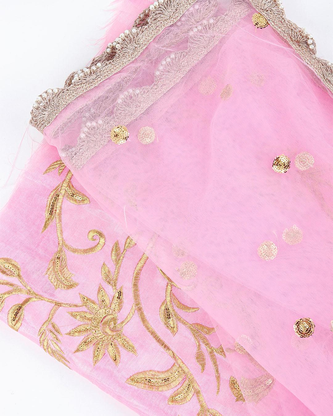 Soft Net Pink Lehenga - Rajwada