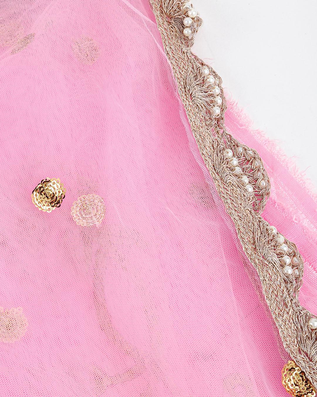 Soft Net Pink Lehenga - Rajwada