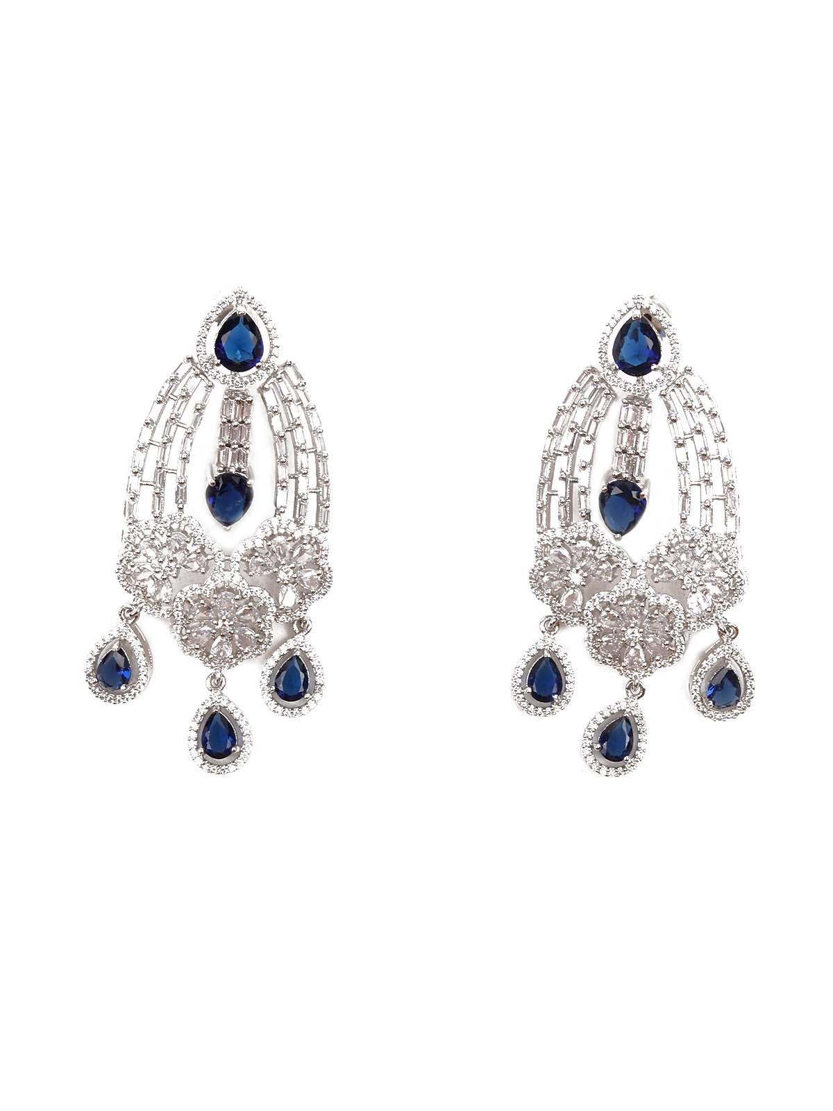 SPARKLING DIAMOND STUDDED EARRINGS - Rajwada
