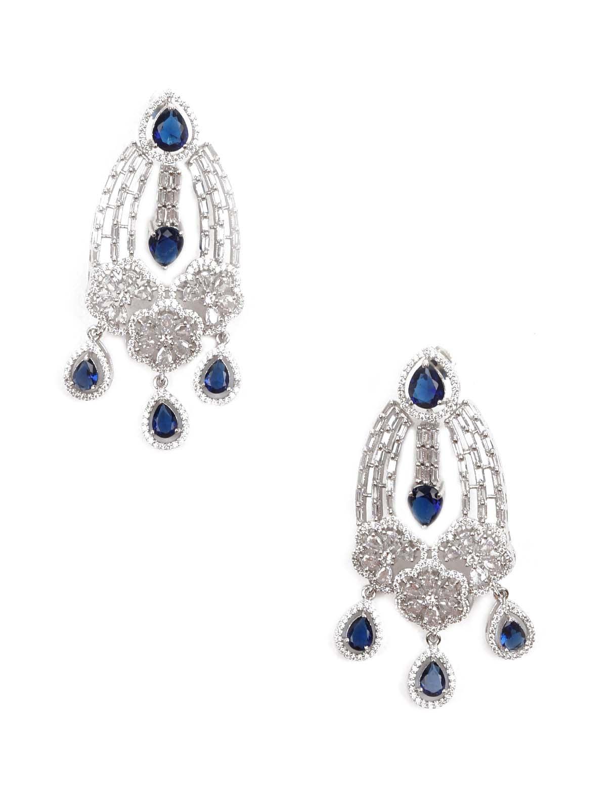 SPARKLING DIAMOND STUDDED EARRINGS - Rajwada