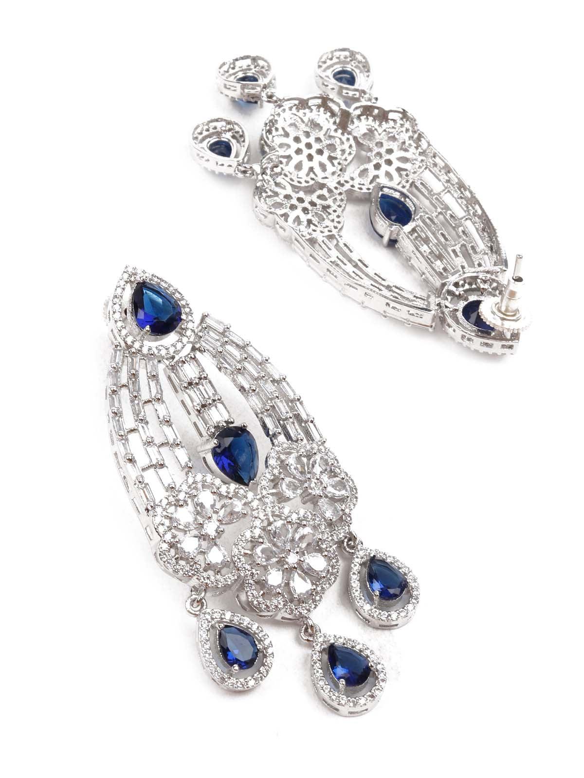 SPARKLING DIAMOND STUDDED EARRINGS - Rajwada