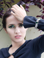 Sparkling Emerald bracelet - Rajwada