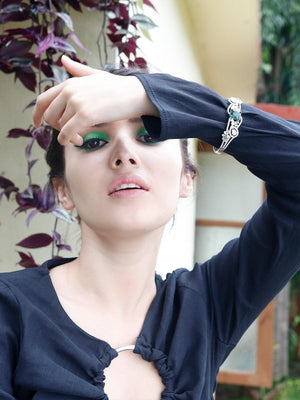 Sparkling Emerald bracelet - Rajwada