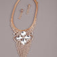 Splendid Stone Studded Necklace with Earrings - Rajwada