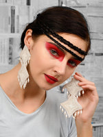 Star Shape With Pearl Earring - Rajwada