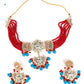 Statement Maroon Beads Choker Set - Rajwada