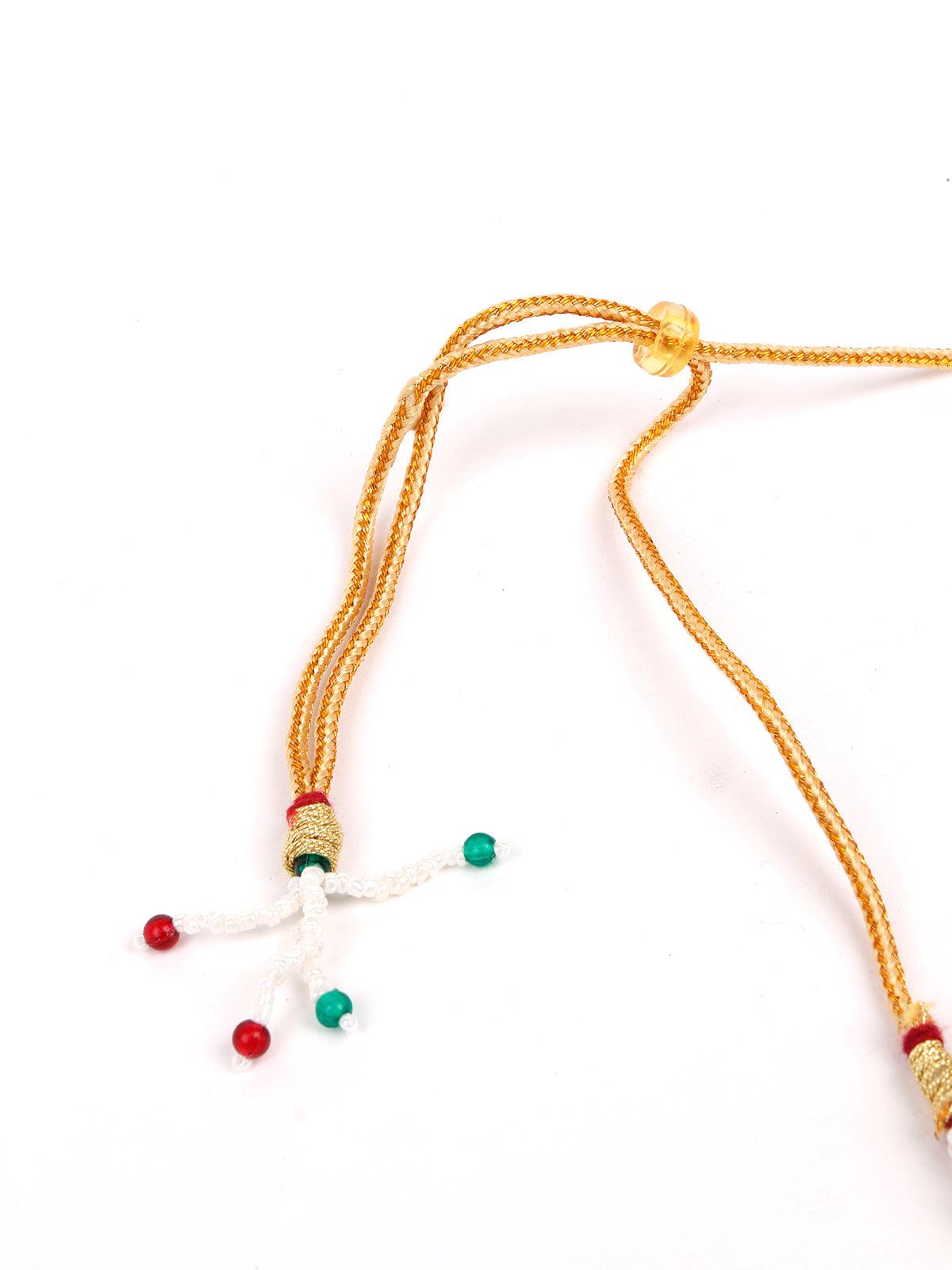 Statement Maroon Beads Choker Set - Rajwada