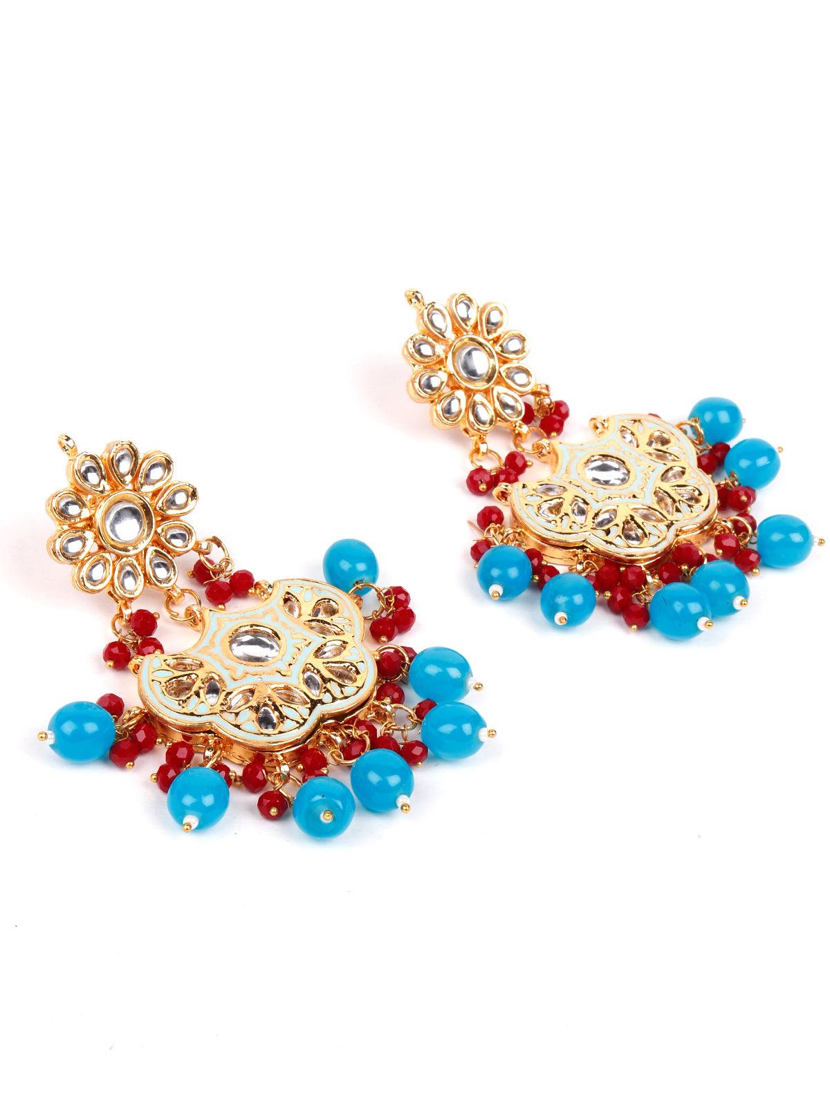 Statement Maroon Beads Choker Set - Rajwada