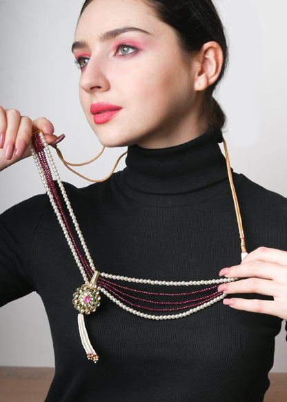 Statement Multicolor Pearls Choker Set - Rajwada