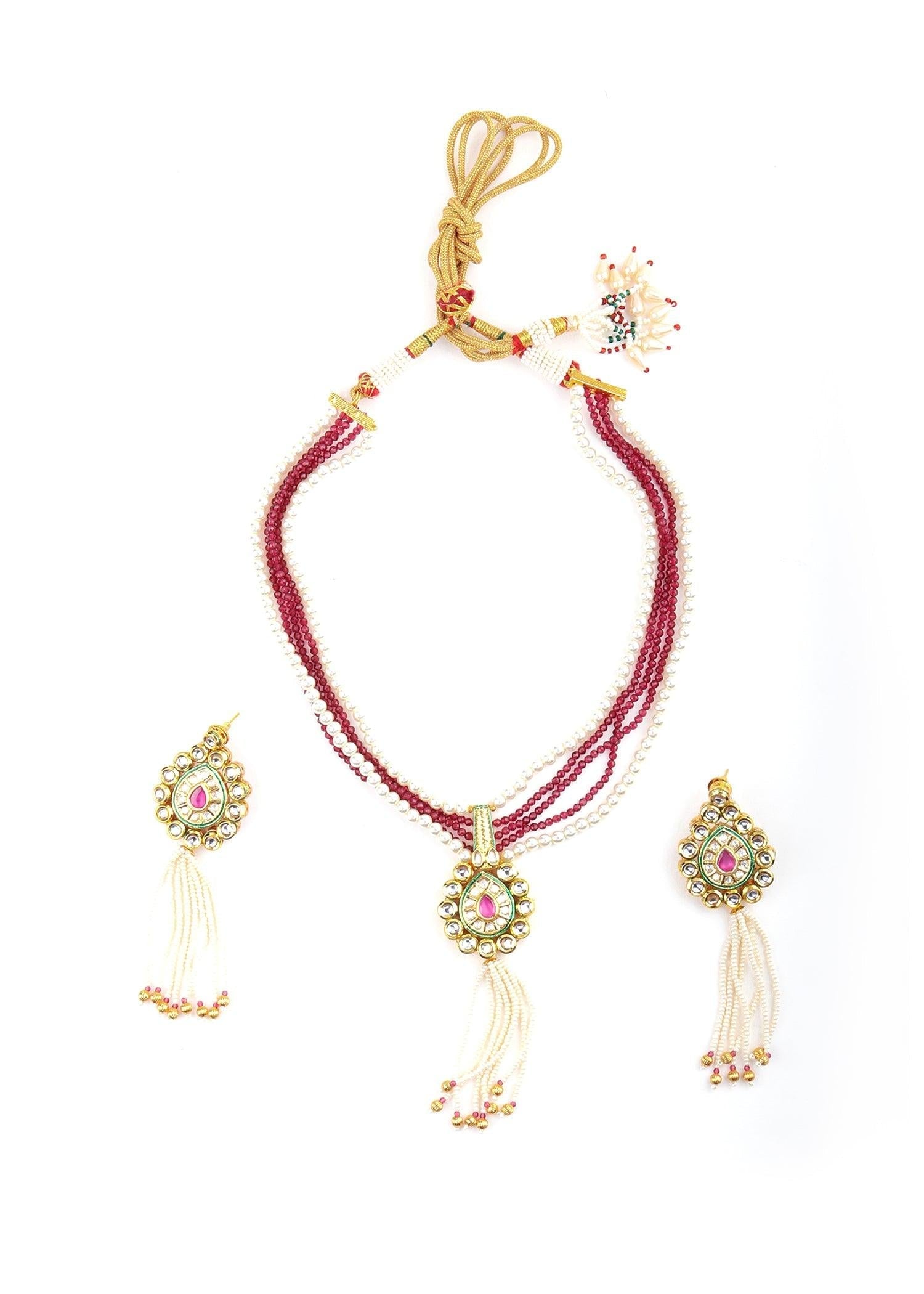 Statement Multicolor Pearls Choker Set - Rajwada