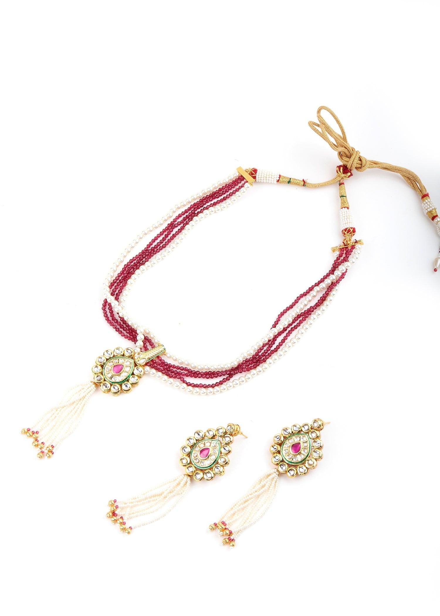 Statement Multicolor Pearls Choker Set - Rajwada