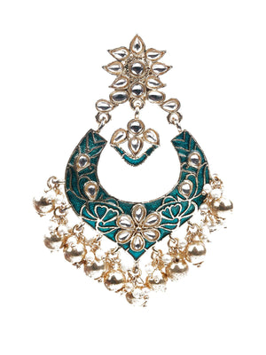 STONE STUDDED TRADITIONAL DANGLE EARRINGS - Rajwada
