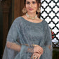 Striking Grey Net Lehenga Set - Rajwada