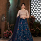 Striking Navy Blue Art Silk Lehenga Set - Rajwada