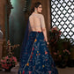 Striking Navy Blue Art Silk Lehenga Set - Rajwada