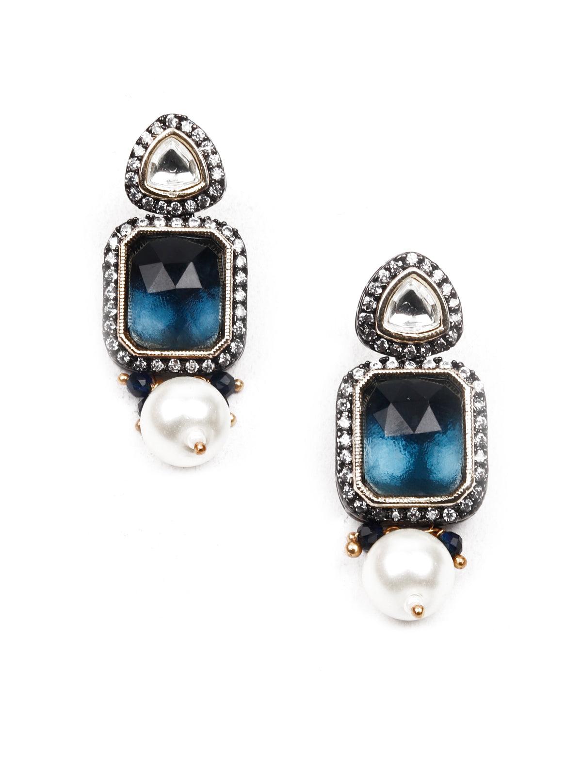 Striking Navy Blue Choker - Rajwada