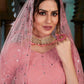 Striking Pink Georgette Lehenga Set - Rajwada
