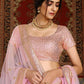 Striking Pink Net Lehenga Set - Rajwada