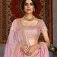 Striking Pink Net Lehenga Set - Rajwada