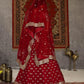 Striking Red Net Lehenga Set - Rajwada