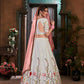 Striking White Cotton Lehenga Set - Rajwada