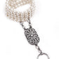 Stunning artificial pearl bracelet with a ring - Rajwada