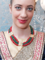 STUNNING BEADS CHOKER NECKLACE SET FOR WOMEN - Rajwada
