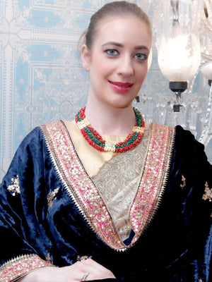 STUNNING BEADS CHOKER NECKLACE SET FOR WOMEN - Rajwada