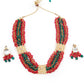 STUNNING BEADS CHOKER NECKLACE SET FOR WOMEN - Rajwada
