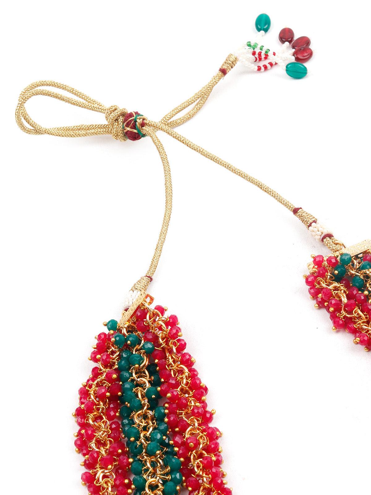 STUNNING BEADS CHOKER NECKLACE SET FOR WOMEN - Rajwada