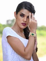 Stunning Embellished Gold Bracelet - Rajwada
