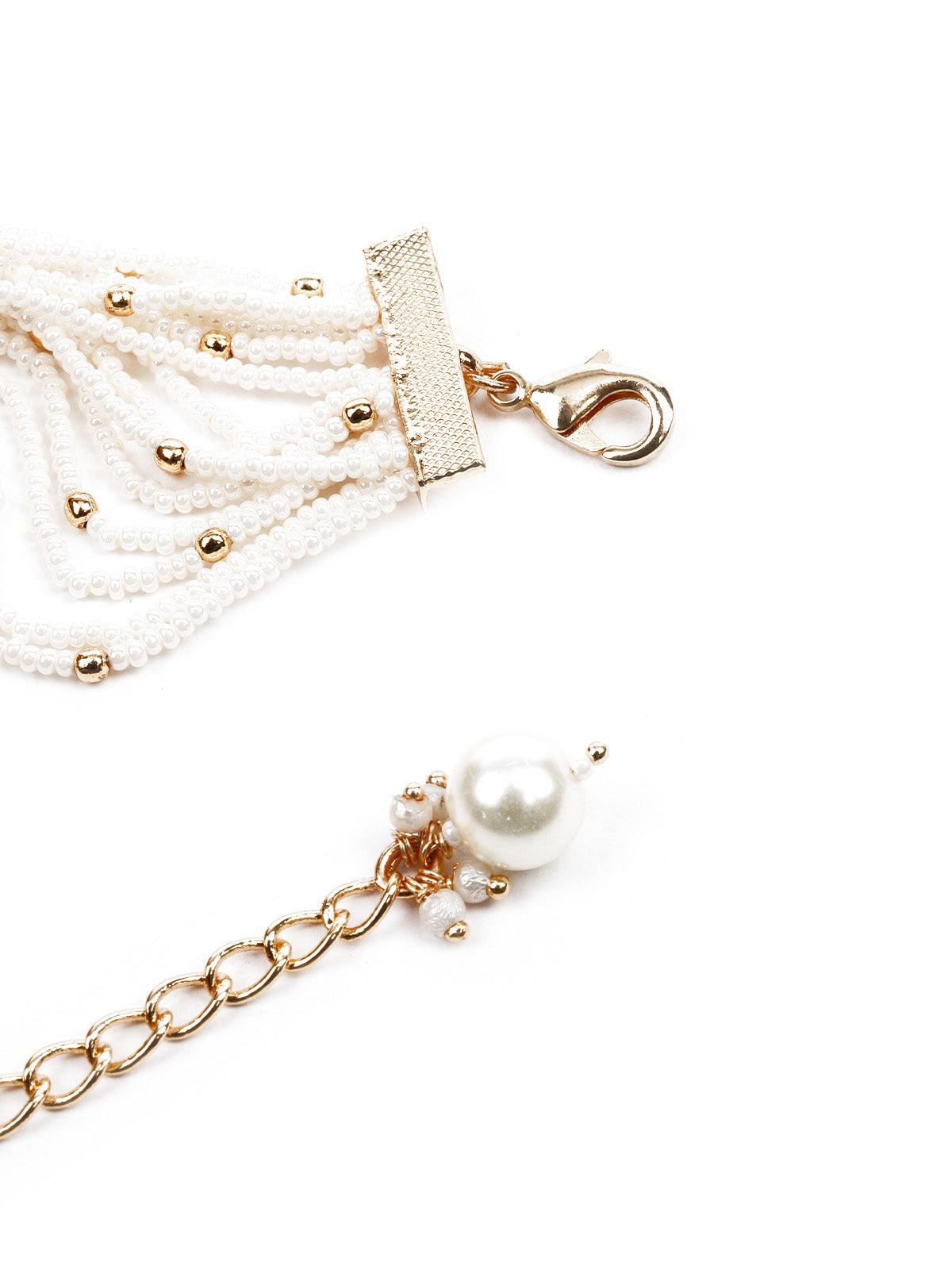 Stunning Embellished Gold Bracelet - Rajwada