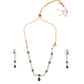 Stunning embellished green princess necklace set - Rajwada