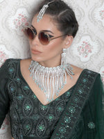 STUNNING GOLD CHOKER NECKLACE SET FOR WOMEN - Rajwada