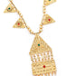 STUNNING GOLD LONG NECKLACE SET FOR WOMEN - Rajwada
