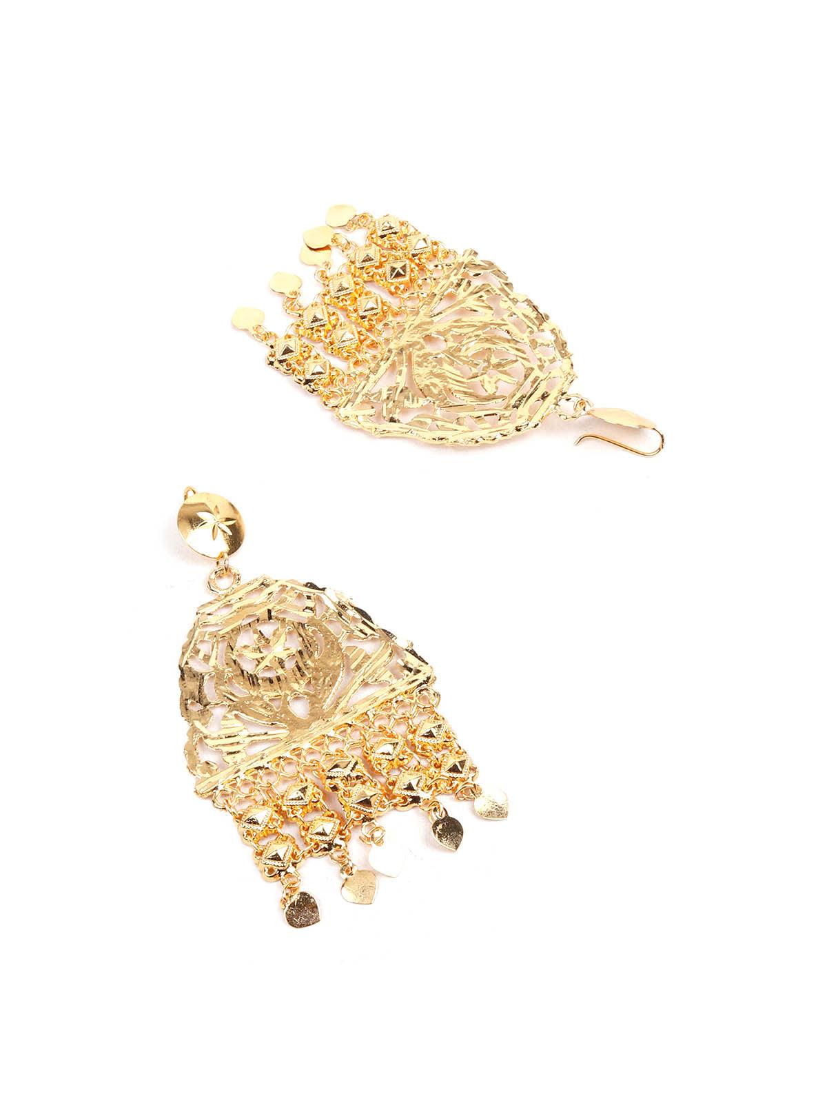 STUNNING GOLD NECKLACE SET FOR WOMEN - Rajwada