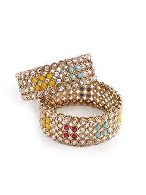 Stunning Golden Kada Bracelet - Rajwada